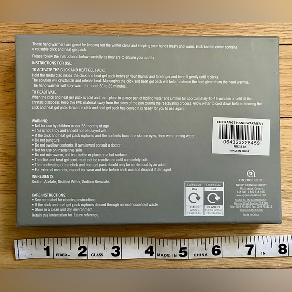 Aroma Home Click & Heat Fox Hand Warmers - Picture 3 of 3